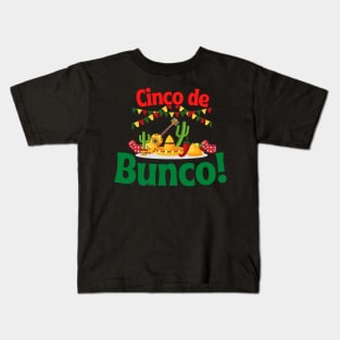 Cinco de Bunco Cinco de Mayo Dice Night Kids T-Shirt